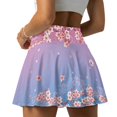 thumbnail image 2 of SEANATIVE Tennis Skirts for Women Workout Casual Skort with Built-in Shorts & 2 Pockets Breathable Stretchy Fabric Golf Pickleball Running Wear, S, Peach Blossom Pink Violet Gradient, 2 of 7