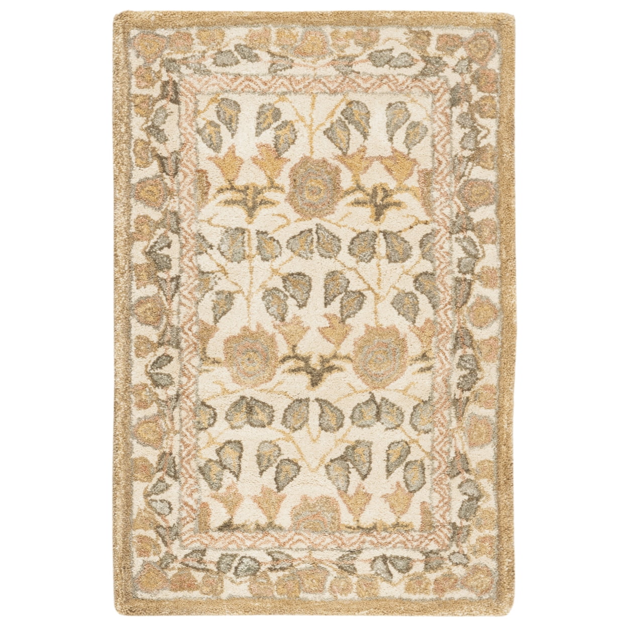 Safavieh Anatolia Läufer – Handgetuftet Aus Wolle, 70x30 Cm, Elfenbein/gold, Orientalisch