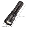 thumbnail image 3 of YUVA 10W Telescopic LED Flashlight, 4 Modes (Low/Medium/High/Strobe), Type-C Rechargeable, IPX4 Waterproof, 200-500m Long Range, for Outdoor Camping Emergency, 3 of 9