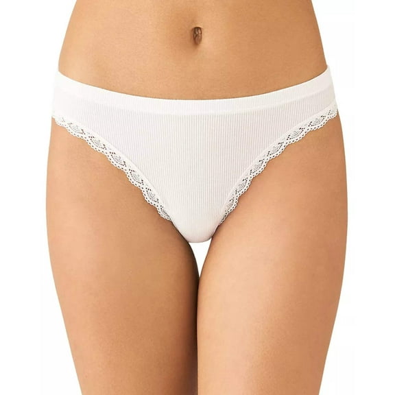 b.tempt'd by Wacoal Innocence Lace Trim Ribbed Thong