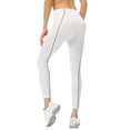 thumbnail image 3 of Brondbend Tall Yoga Pants for Women Long Woman Leggings Elastic High Waist Belly Control Workout Trousers Stripe Comfortable Tights Slim Fit Holiday Fitness Jogger White, 3 of 3