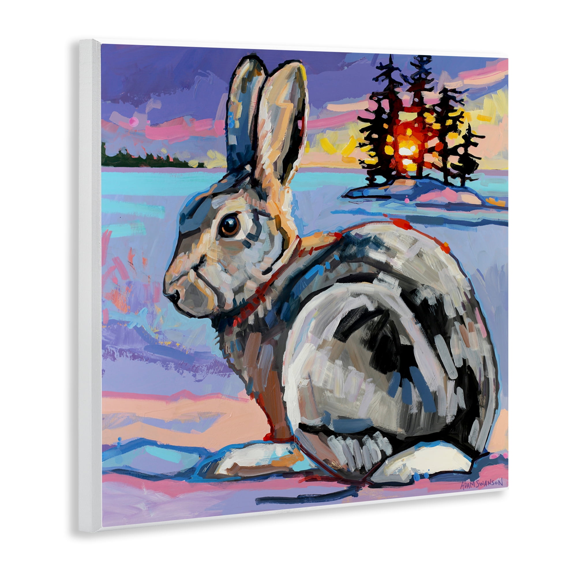 Runaway Goliath Rabbit Wall Plaque Art, design by Adam Swanson