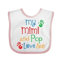 Inktastic Mimi and Pop Love Me Grandchild Boys or Girls Baby Bib