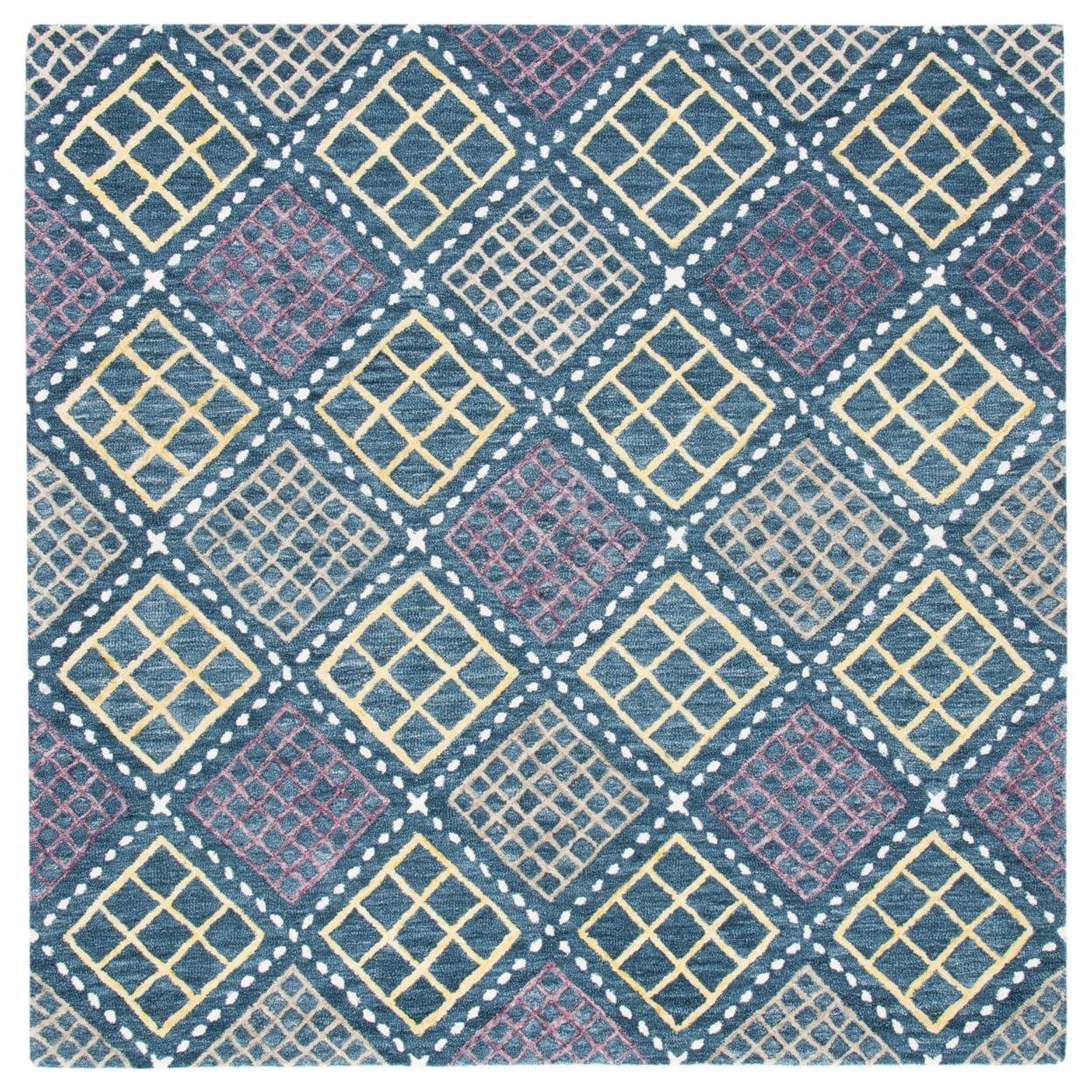 SAFAVIEH Metro Kaylee Geometric Area Rug, Blue/Yellow, 8' x 10'