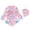 swimsuit 76#Pink, variant on ZXLBBD Girl Swimsuits Long Sleeve Swimsuit with Floral Ruffle Trim Sun Protection for Toddler Kids Princess Summer Pool Beach