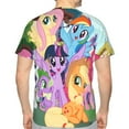 thumbnail image 6 of Unisex 3D Print My Lit-tle Pony T Shirts Graphic Design Casual Summer Short Sleeve Fashion Tees Shirt for Men Women, 6 of 8