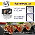 thumbnail image 4 of Griller's Choice Stainless Steel Taco Holder Set - 4 Pack Taco Shell Holder for 12 Tacos, Easy to Clean Taco Serving Platter, Perfect Taco Rack for Grillers and Griddle Users, 4 of 4