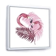 thumbnail image 3 of Designart 'Pink Flamingo In Tropical Summer II' Tropical Framed Canvas Wall Art Print, 3 of 5
