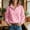 A1_Light Pink, variant on Valentines Day Shirts Women Long Sleeve Puff Sleeve Graphic Pullover Top Half Button Stripe Ruffled Stand Collar Blouse V Neck Business Work Top Ruffle Collar Heart Sweatshirta4_red Xl