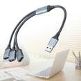 thumbnail image 3 of USB Male to 1xUSB3.0 Female and 2xUSB2.0 Female Hubs Adapter for PC TVs Charging Keyboards, 3 of 8