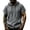 Gray, variant on Mens Short Sleeve V-Neck Hoodie- Breathable Drawstring Lightweight Summer Casual Pullover Loose Fit Hooded T-Shirts Army Green Size S