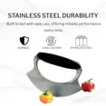 thumbnail image 6 of Amco Stainless Steel Handheld Mezzaluna with Non-Slip Silicone Handle 3 Pack - Silver Black - New, 6 of 7