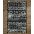 thumbnail image 1 of 5 x 7 Pi Boho Tapis de Salon avec Support Antidérapant & 44; Noir - Motif Tribal - Moyen - Rectangle, 1 of 1