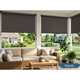 thumbnail image 6 of CozyHome Outdoor Roller Shade 6' x 8', Cordless Patio Shade with Crank Handle, 95% UV Protection, Aluminum Privacy Sun Shade for Patio, Brown, 6 of 10