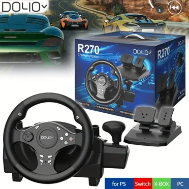 Gaming Steering Wheel with Pedal for PS4, Xbox X/S, Xbox One, PS3, Switch, Android