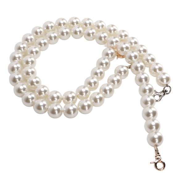 Short Handbag Chain, Elegant Stylish Appearance Excellent Workmanship Pearl Bead Bag Chain Replacement Simply Use for Bags for Handbags for Wallets 20mm