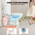 thumbnail image 5 of VEVOR Macerating Toilet System with Powerful 800W Macerator Pump, Rear Discharge and Upflush Toilet For Basement, Dual Flush Water Disposal, Macerating Toilet System Kit with 4-Inlet, Space Saving, 5 of 9