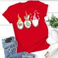 thumbnail image 1 of Hauts d'Été Grande Taille pour Femmes Chic Femmes Décontracté Imprimé Manches Courtes Col Rond T-Shirt Ample Blouse Hauts Col en V T-Shirt Femmes en Liquidation, 1 of 3