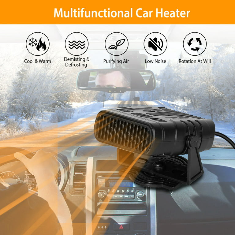 Winter Car Heater 12V 200W Car Heater Electric Cooling Heating Auto  Windshield Defroster Defogging Demister Car