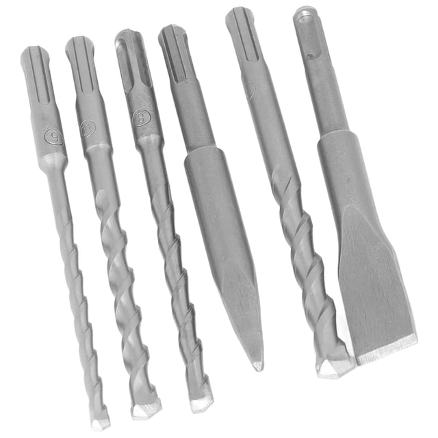 Juego De Brocas, 6 Piezas Kit De Cincel De Broca De Carburo Cementado 40CR De Alta Dureza Velocidad De Corte Rápida Para Hormigón Para Piedra
