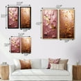 thumbnail image 4 of Designart "Mystical Joy Abstract in Pink and Gold II" Abstract Painting Wall Art Set Of 2 - Modern Gold Wall Decor Set Of 2, 4 of 6
