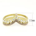 thumbnail image 2 of Women's Stainless Steel IP Gold CZ Rose 1.90(g) Engagement Ring, 2 of 2