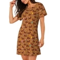 thumbnail image 2 of Naloa Dachshund And Ball Print Women Nightgowns,Womens Loungewear,Short Sleeve Sleepwear,Comfy Ladies Nightdress, 2 of 6