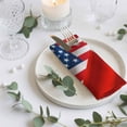 thumbnail image 3 of Cloth Napkins Set of 4 - 20x20 Inches, Red Blue American Flag Washable Reusable Table Napkins, Modern Maple Leaf Soft & Absortbent Dining Napkin for Party Wedding Hotel Restaurant, 3 of 8