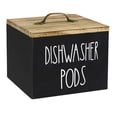 thumbnail image 4 of Siruishop Wooden Storage Container Dispenser for Laundry Room Organization and Storage Black dishwasher pod, 4 of 8