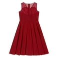 thumbnail image 4 of CHICTRY Kids Girls Sleeveless Wedding Bridesmaid Dress First Communion Gowns Shiny Sequins Flower Girl Dress Burgundy 10, 4 of 5