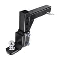 thumbnail image 1 of 10" Adjustable 4 Level Trailer Drop Hitch Ball Mount Tow For 2" Receiver With 50mm Ball RV Parts Camper Caravan Accessories ,Weatherproof Double Locking Hitch Pin, 1 of 6
