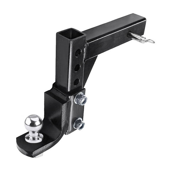 10" Adjustable 4 Level Trailer Drop Hitch Ball Mount Tow For 2" Receiver With 50mm Ball RV Parts Camper Caravan Accessories ,Weatherproof Double Locking Hitch Pin