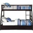 thumbnail image 2 of Benjara Wooden TwinXL/Queen Bunk Bed with Drawers- Espresso Brown, 2 of 5