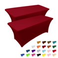 thumbnail image 1 of Mantel IVAPUPU, paquete de 2 unidades, 1,8 m, para mesa rectangular, color burdeos, 1 of 6