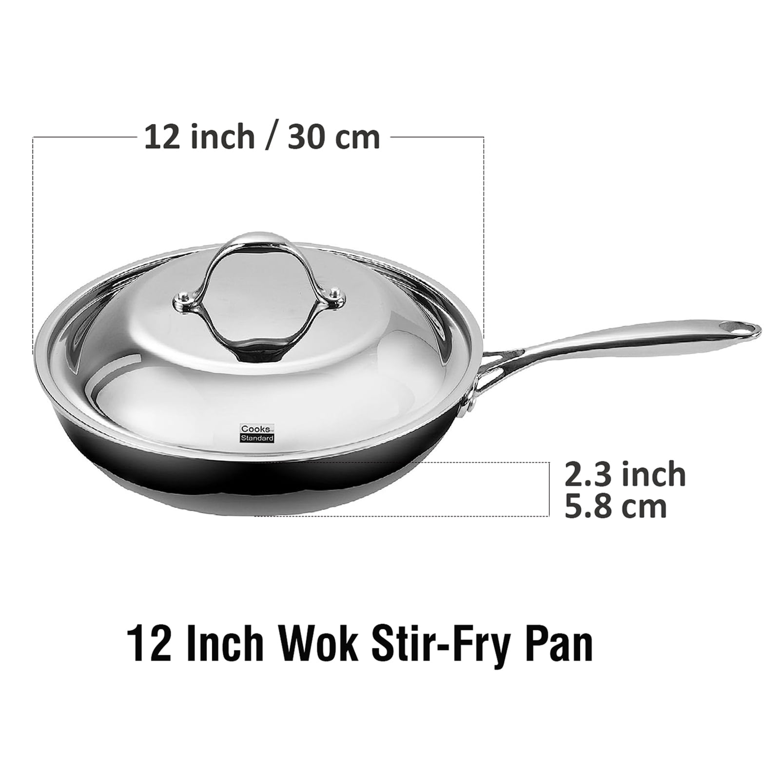 Cooks Standard Multi-Ply Clad 8 in. Stainless Steel Frying Pan NC-00215 -  The Home Depot