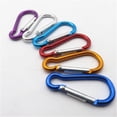 thumbnail image 2 of LNGOOR 10X Multicolor Carabiners  Camping Spring Snap Clip Key Hooks and Keyrings  Aluminum, 2 of 3