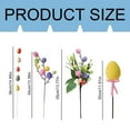 thumbnail image 4 of CoreLiving Easter Egg Plant Picks Glitter Foam Crafts Wooden Stake Decoration for Spring Tree Branches Floral Arrangement Vase Filler, Assorted Colors, 4 of 9