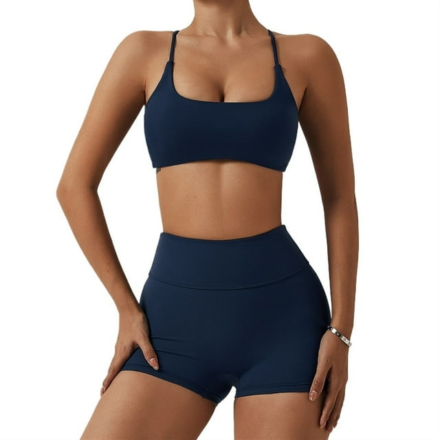 Conjuntos de entrenamiento for mujeres 2 piezas de talle alto sin costuras con sujetador deportivo acolchado conjuntos de ropa de gimnasio