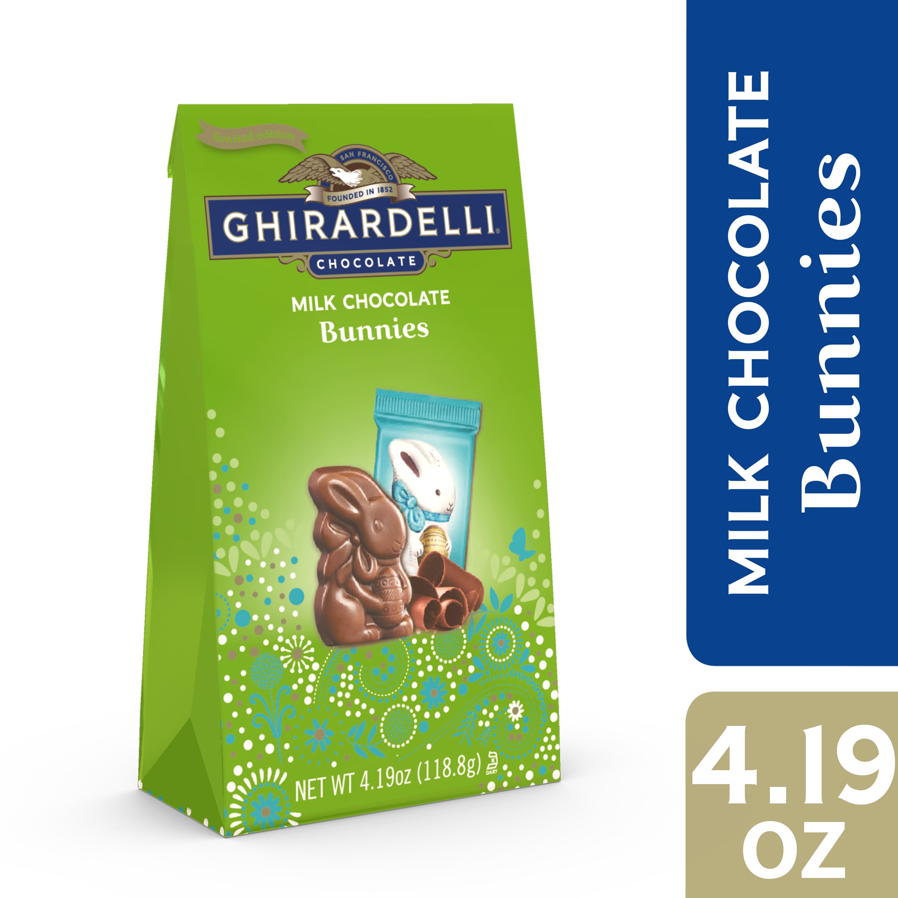 GHIRARDELLI Milk Chocolate Bunnies, Solid Milk Chocolate Bunnies, 4.19