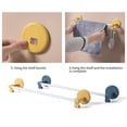 thumbnail image 3 of Estante Multifuncional Para Zapatillas, Toallero Con Ganchos, Soporte Para Toallas De Baño Sin Perforaciones, Soporte De Suspensión Simple, Soporte De Almacenamiento De Pared De Acero Para Baño Vogacara HA025853-01, 3 of 7