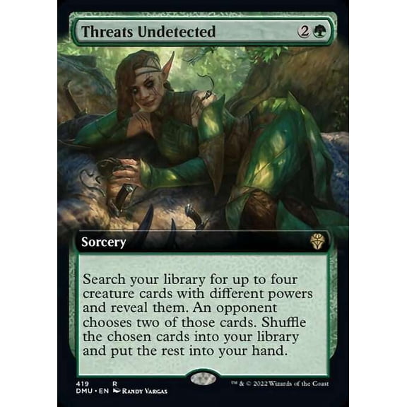 MtG Dominaria United Rare Threats Undetected (Extended Art FOIL) #419