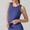 Blue, variant on Women's Workout Tank with Shelf Bra, Padded High Support Racerback, Seamless Yoga Camisole, Athletic Spandex Training Top
