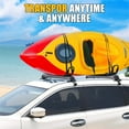 thumbnail image 3 of Aruwei 1 Set Universal Car Soft Roof Rack Pads, Luggage Carrier System for Kayak Surfboard Canoe, Include 2 Heavy Duty Tie Down Straps, 2 Tie Down Rope, 2 Quick Loop Strap Clearance_Roof Bracket, 3 of 7