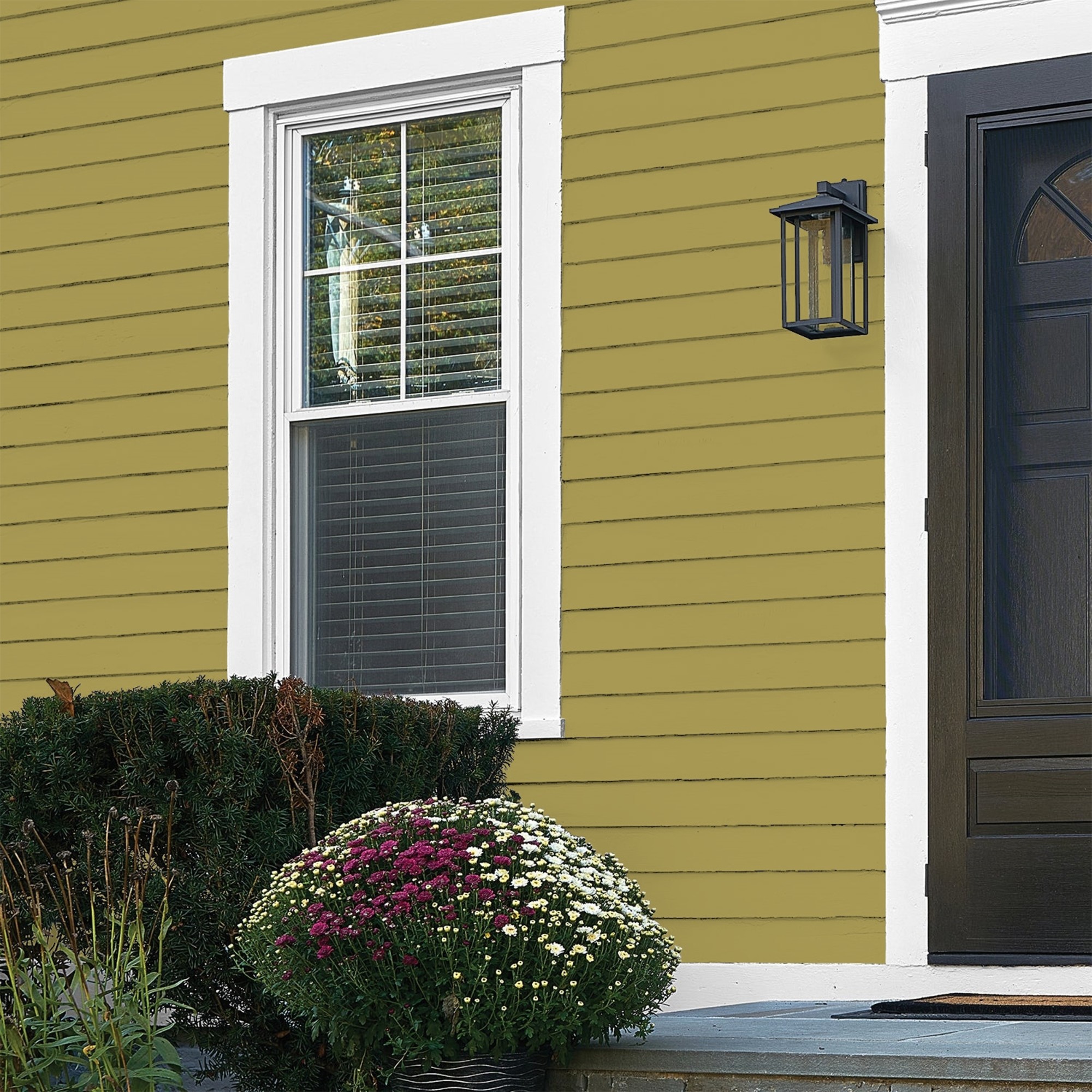 Glidden Fundamentals Gremlin / Green, Flat Exterior Paint, 1 Gallon