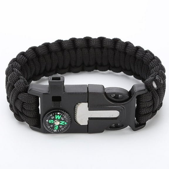 Bracelet, Compass, Whistle,Hiking Accessories, Wild Camping Equipment Kit