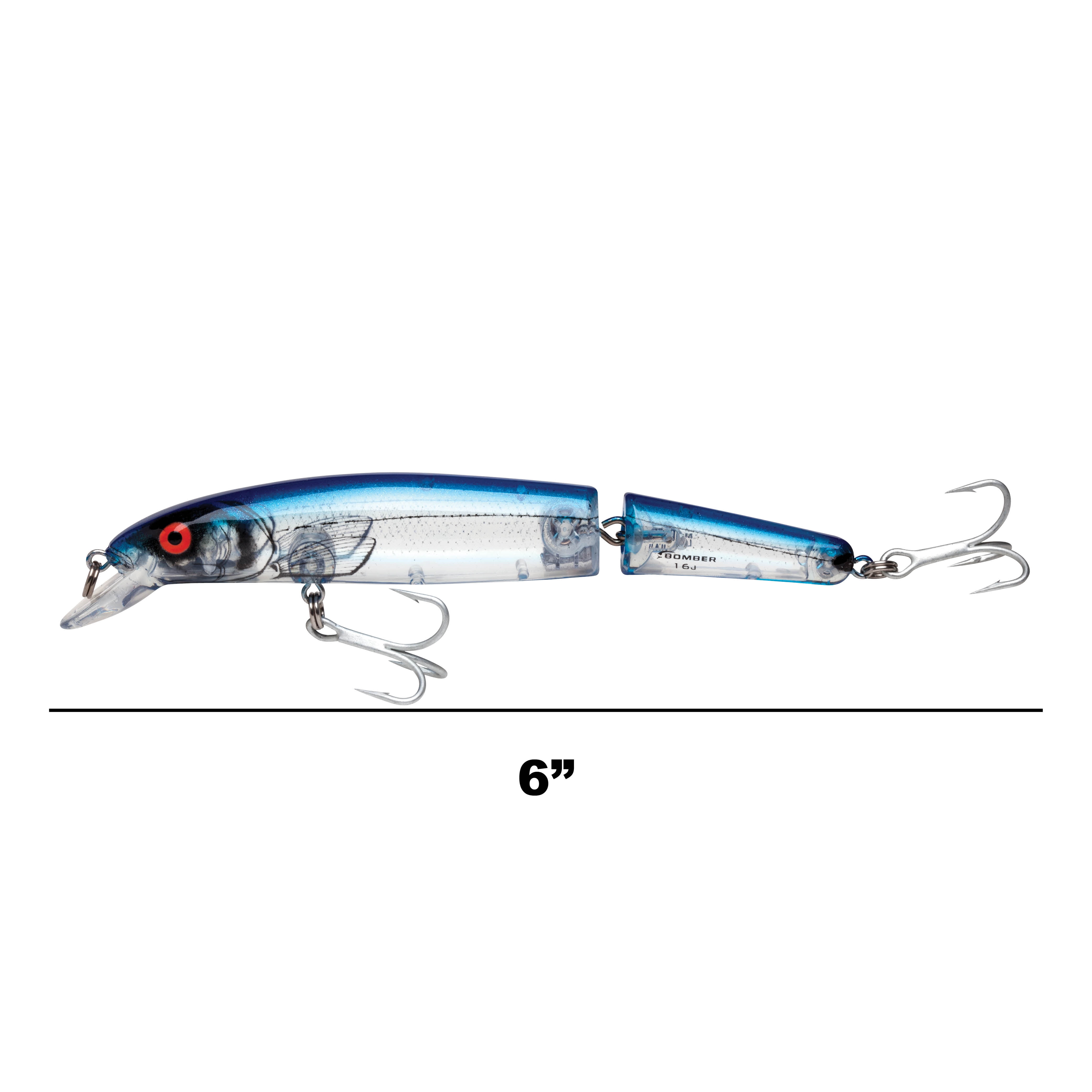 Bomber Magnum Jointed Long A Crankbait 7" Silver Flash Blue Back 1 7/8 oz.