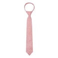 thumbnail image 3 of Jacob Alexander Boys' 14 inch Floral Pre-Tied Zipper Cotton Neck Tie - Dusty Rose, 3 of 7