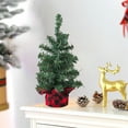 thumbnail image 6 of yulier Artificial Mini Christmas Tree, Tabletop Christmas Tree with Cloth Bag Base, Small Pine Tree Christmas Decorations for Indoor Office Home Desktop Decor, 6 of 6