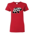 thumbnail image 2 of Wild Bobby, Mama Bear Animal Design, Animal Lover, Women Graphic Tee, Red, Large, 2 of 4