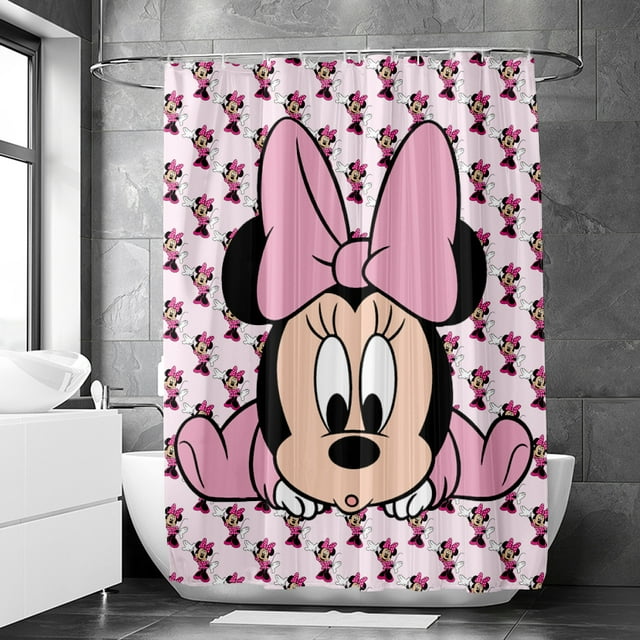 Disney Mickey And Minnie Mickey Mouse Flowers Shower Curtain